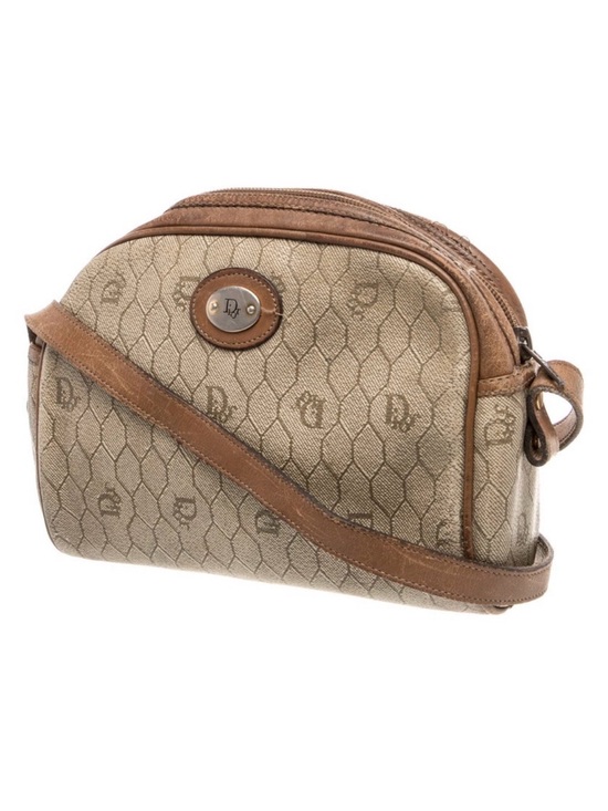 Dior Handbags - Dior Beige & Tan Monogram Canvas Crossbody Bag